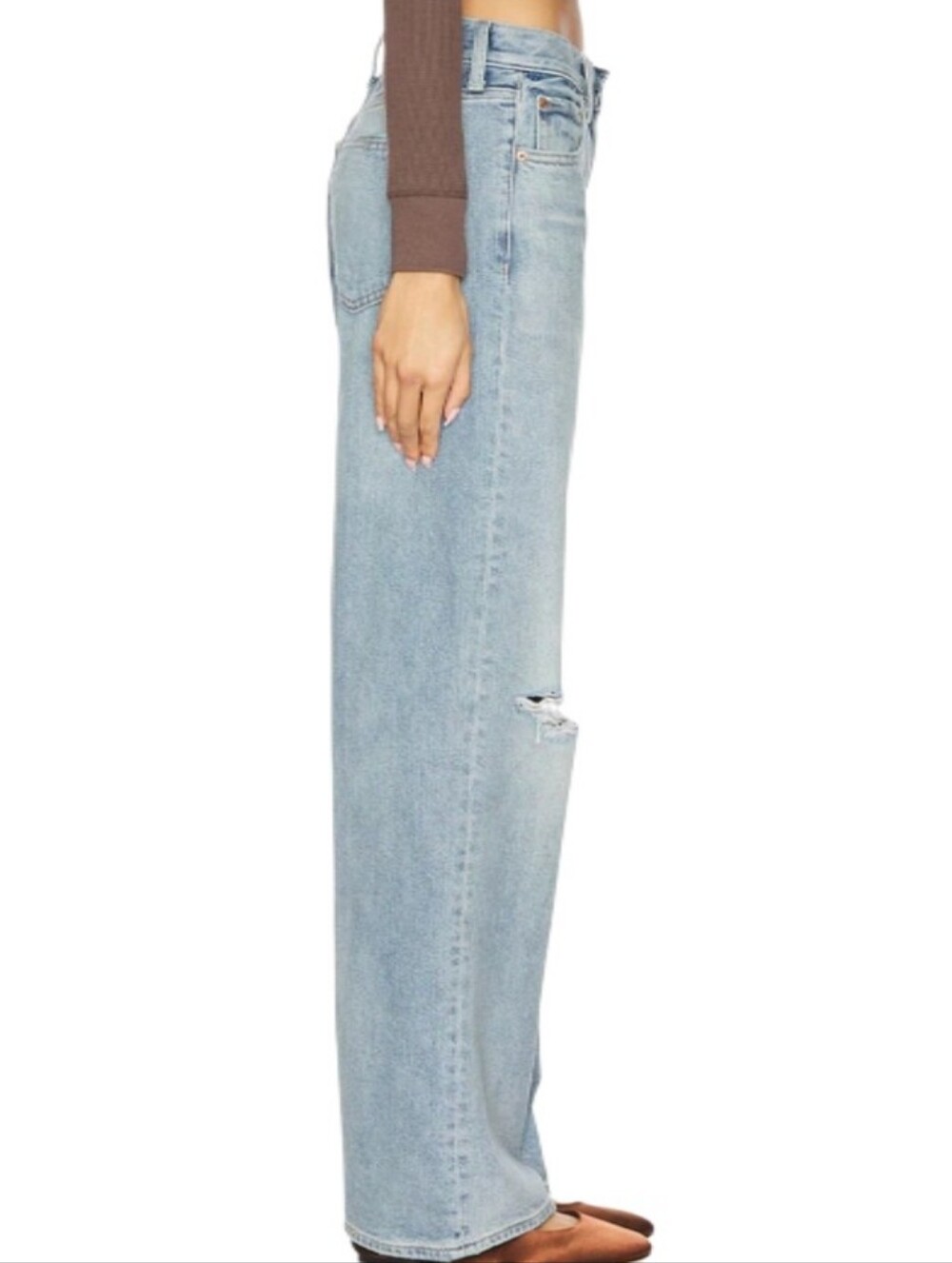 Pistola Hendrix High-Rise Baggy Distressed Denim Jeans-NWT - Picture 2 of 13